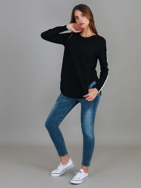 Junee Banded Star Long Sleeve Tee