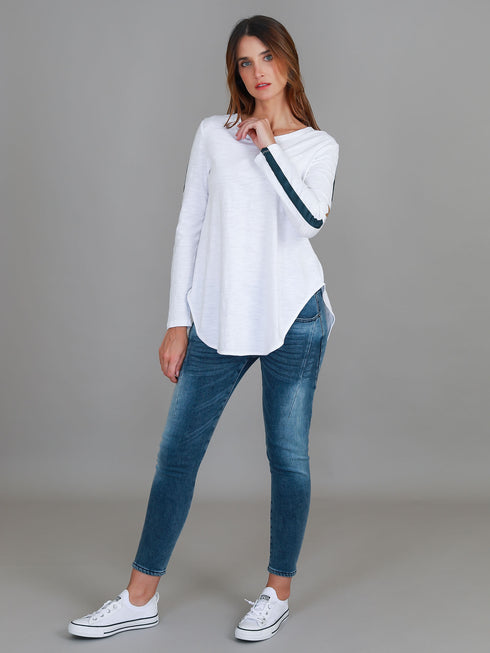 Junee Banded Star Long Sleeve Tee