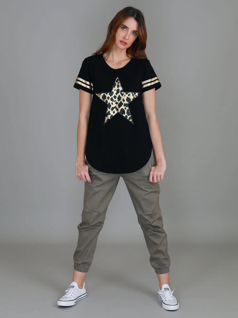 Ava Leopard Star T Shirt