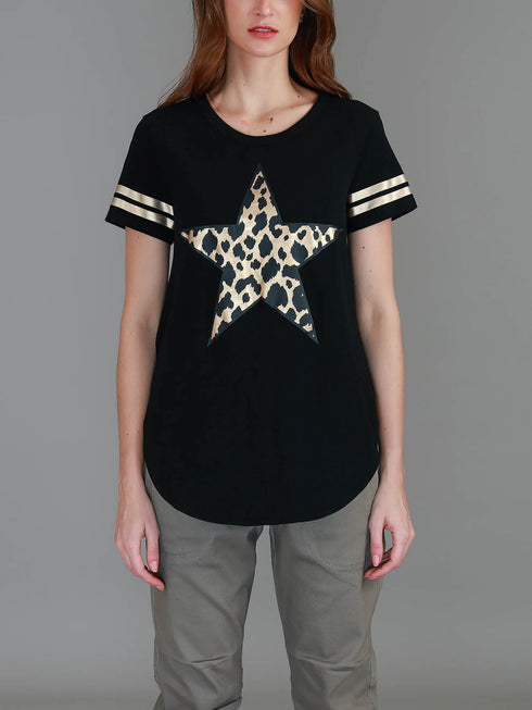 Ava Leopard Star T Shirt