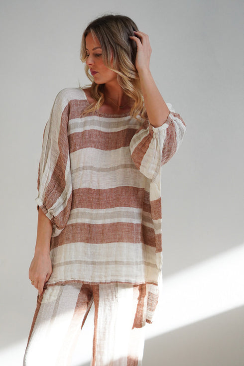 Bella Elasticated Sleeves Top