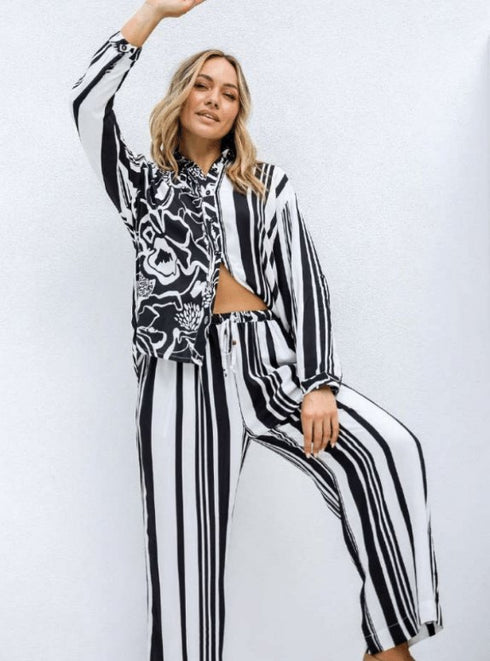 Stripe and Floral Mix & Match Shirt