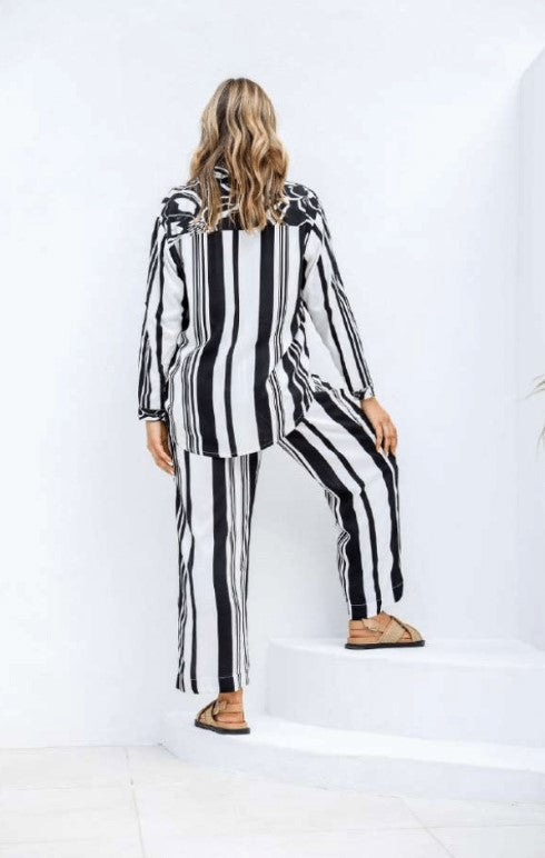 Stripe and Floral Mix & Match Shirt