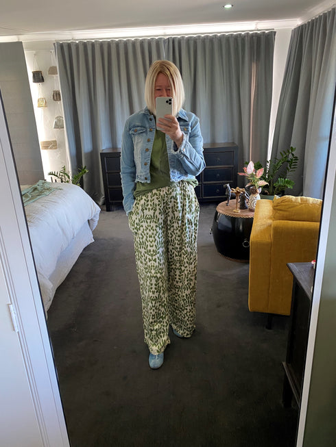 Boho Pant Peacock Garden