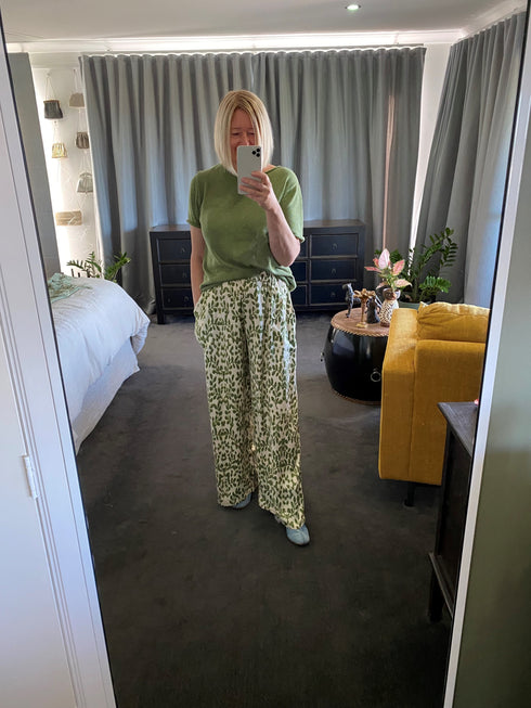 Boho Pant Peacock Garden