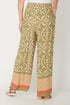 Border Print Crop Pant Sage