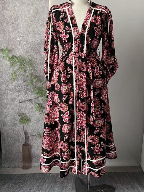 Midnight Bloom Maxi Dress