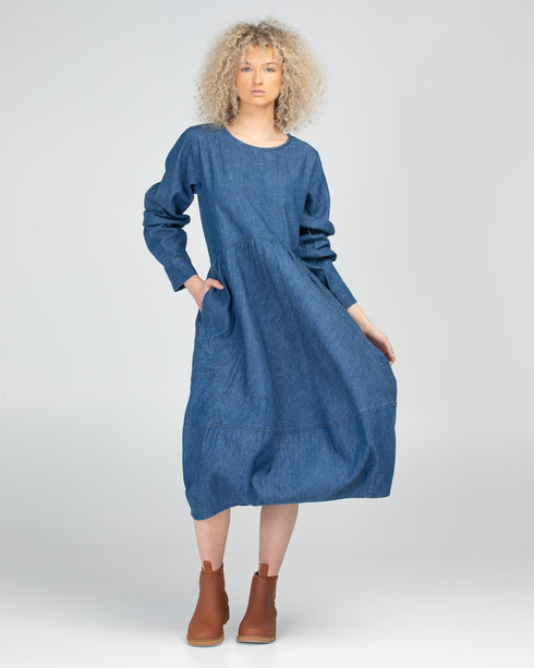 Guru Dress Mid Wash Denim