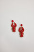 Lobster Earrings Red