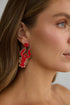 Lobster Earrings Red