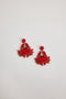 Crab Earrings Red