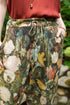 Boho Linen Cropped Artist Pants Ankle Length I Dream in Flowers with Bees