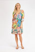 Tropical Shirred Dress Print