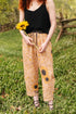 Boho Linen Cropped Artist Pants Ankle Length Milk & Honey