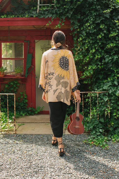 Bohemian Kimono Cardigan with Belt Milk & Honey