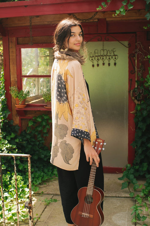 Bohemian Kimono Cardigan with Belt Milk & Honey