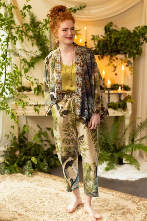 Boho Linen Cropped Artist Pants Theatre of Dreams