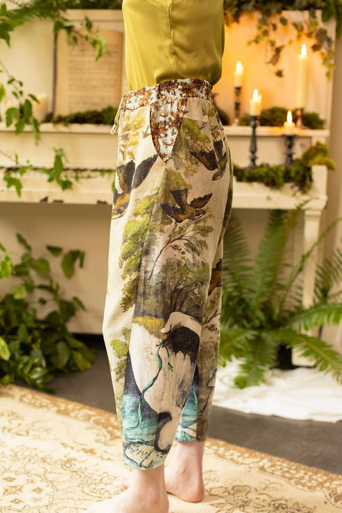 Boho Linen Cropped Artist Pants Theatre of Dreams