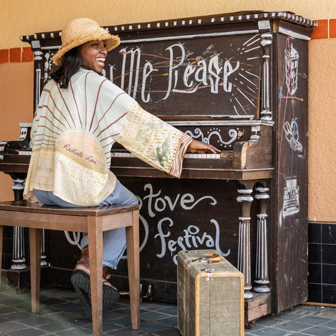 Cropped Bamboo Kimono Cardigan Radiate Love