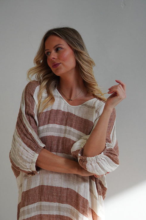 Rosa Elasticated Sleeves Kaftan
