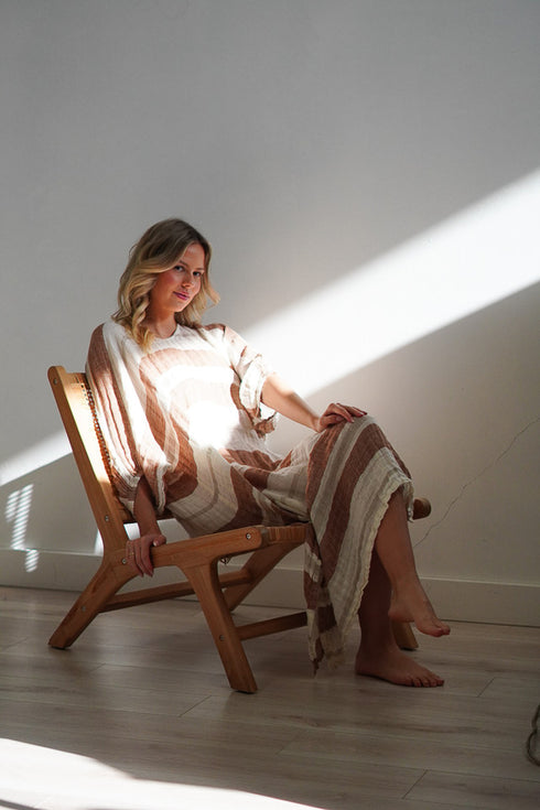 Rosa Elasticated Sleeves Kaftan