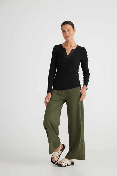 Henley Long Sleeve Top