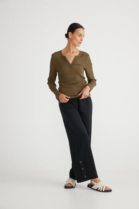 Henley Long Sleeve Top