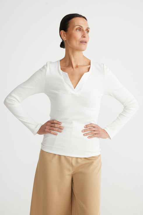 Henley Long Sleeve Top
