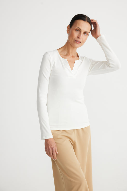 Henley Long Sleeve Top