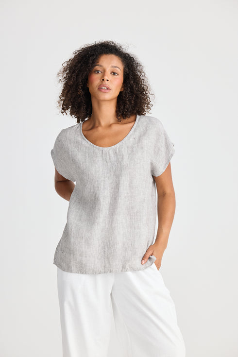 Havana Tee Charcoal Fleck
