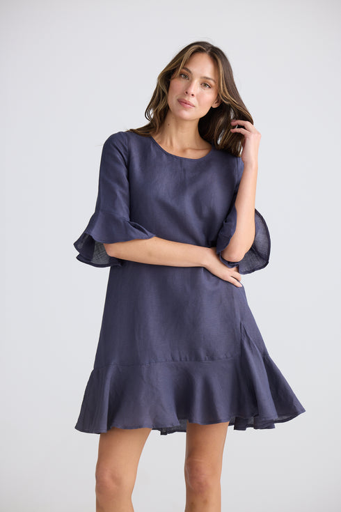 Lecce Dress Indigo Ash