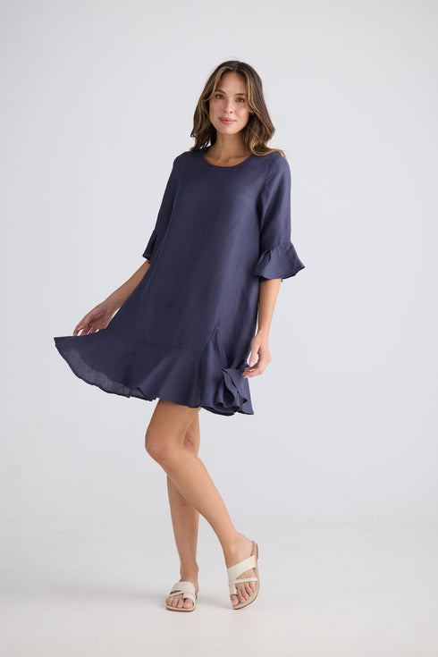 Lecce Dress Indigo Ash