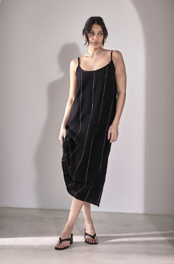 Fundamental Linen Midi Slip Dress