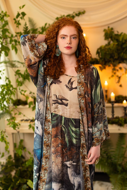 Theatre of Dreams with Deer Boheme Slip Dress