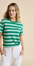 Tilly Tee Blue Green Stripe