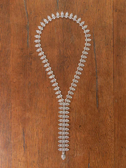 Turkish Silver Tie Necklace