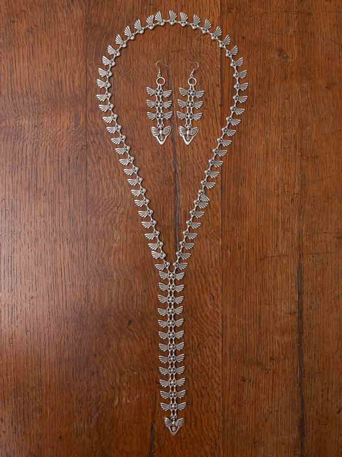 Turkish Silver Tie Necklace