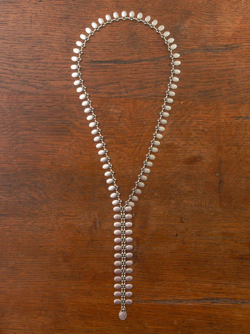 Turkish Silver Tie Necklace
