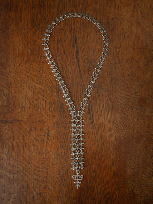 Turkish Silver Tie Necklace