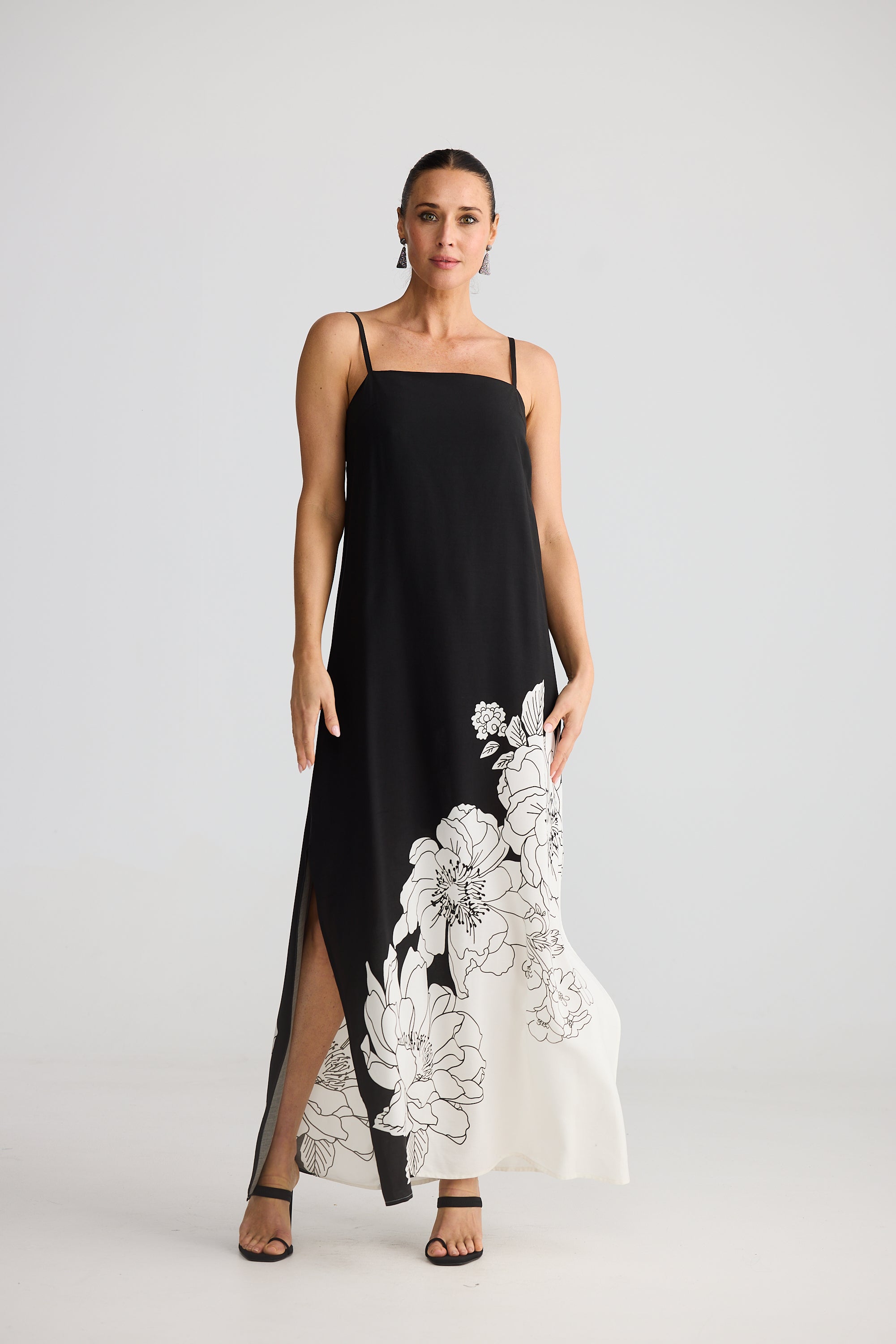 angelique maxi dress Angelique Maxi Dress Noir Bloom – Sassi J Fashion